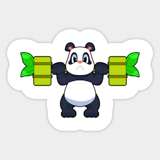 Panda Bodybuilder Dumbbell Bodybuilding Sticker